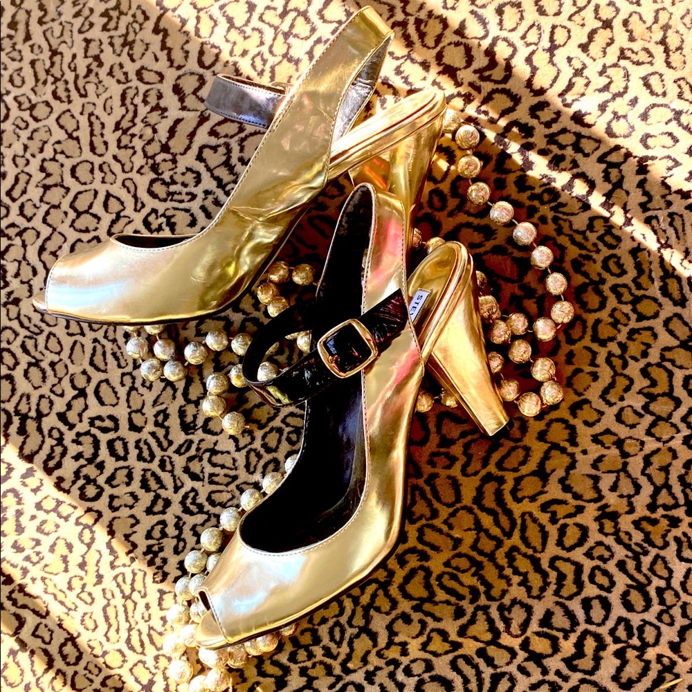 Glitzy Holiday Gold Steve Madden Heels